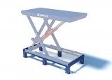 Base for moving the table with a forklift truck