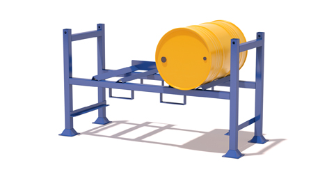 Tubular drum carrying containers