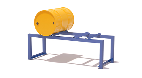 Drum carrying structures in tubular steel