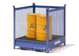 Stackable container with collection tank and three netting sides Gidrolast CAV001