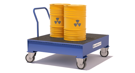 Trolleys with collection tanks